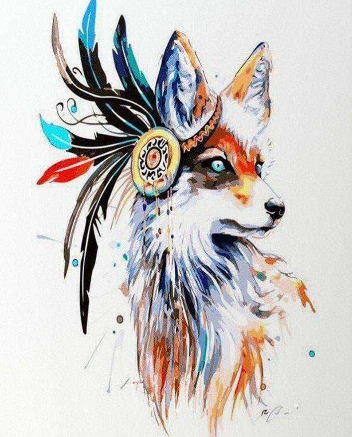 

Tribal Fox – Paint By Numbers - 40*50CM, 501 Original