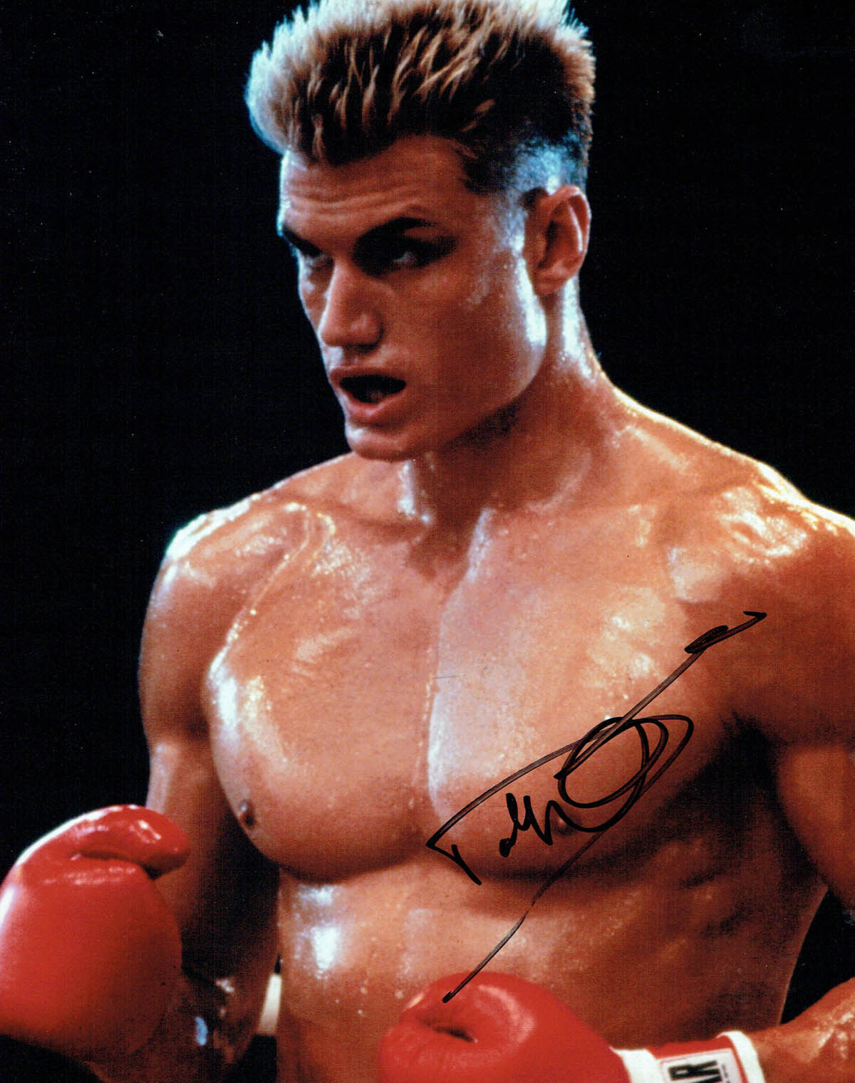 Dolph LUNDGREN SIGNED Autograph 10x8 Photo Poster painting AFTAL COA ROCKY Ivan Drago