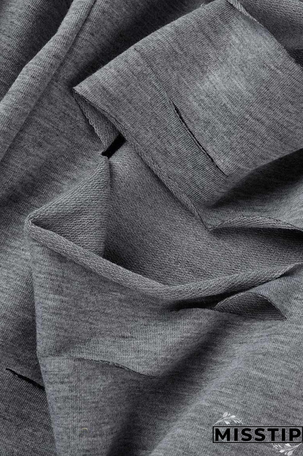 Yellow Casual Street Solid Ripped Hollowed Out Patchwork Oblique Collar Long Sleeve Two Pieces