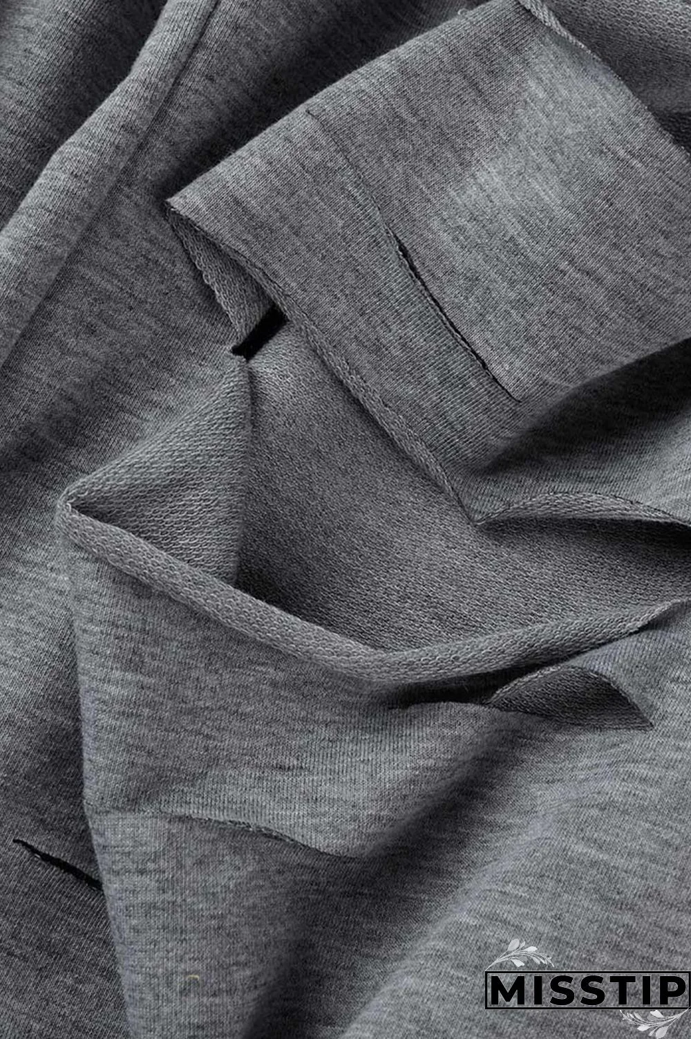 Yellow Casual Street Solid Ripped Hollowed Out Patchwork Oblique Collar Long Sleeve Two Pieces