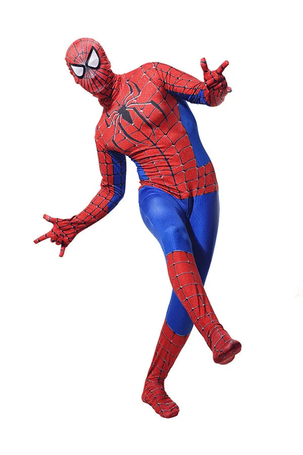 Cool Superhero Spider-Man Halloween Costumes For Mens Red-elleschic
