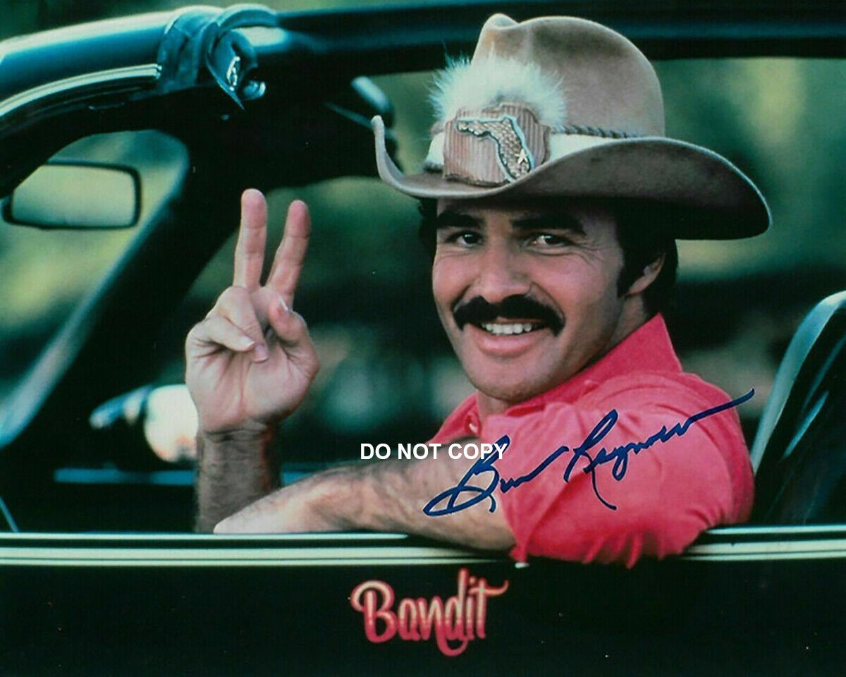 Burt Reynolds - Autographed Signed 8 x10 Photo Poster painting (Smokey and the Bandit) Reprint