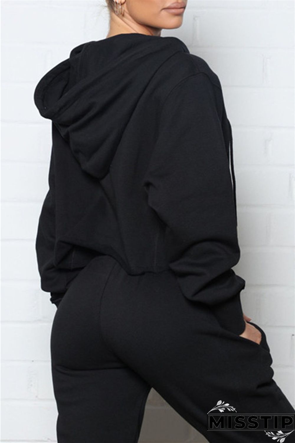 Grey Fashion Casual Solid Basic Hooded Collar Long Sleeve Two Pieces