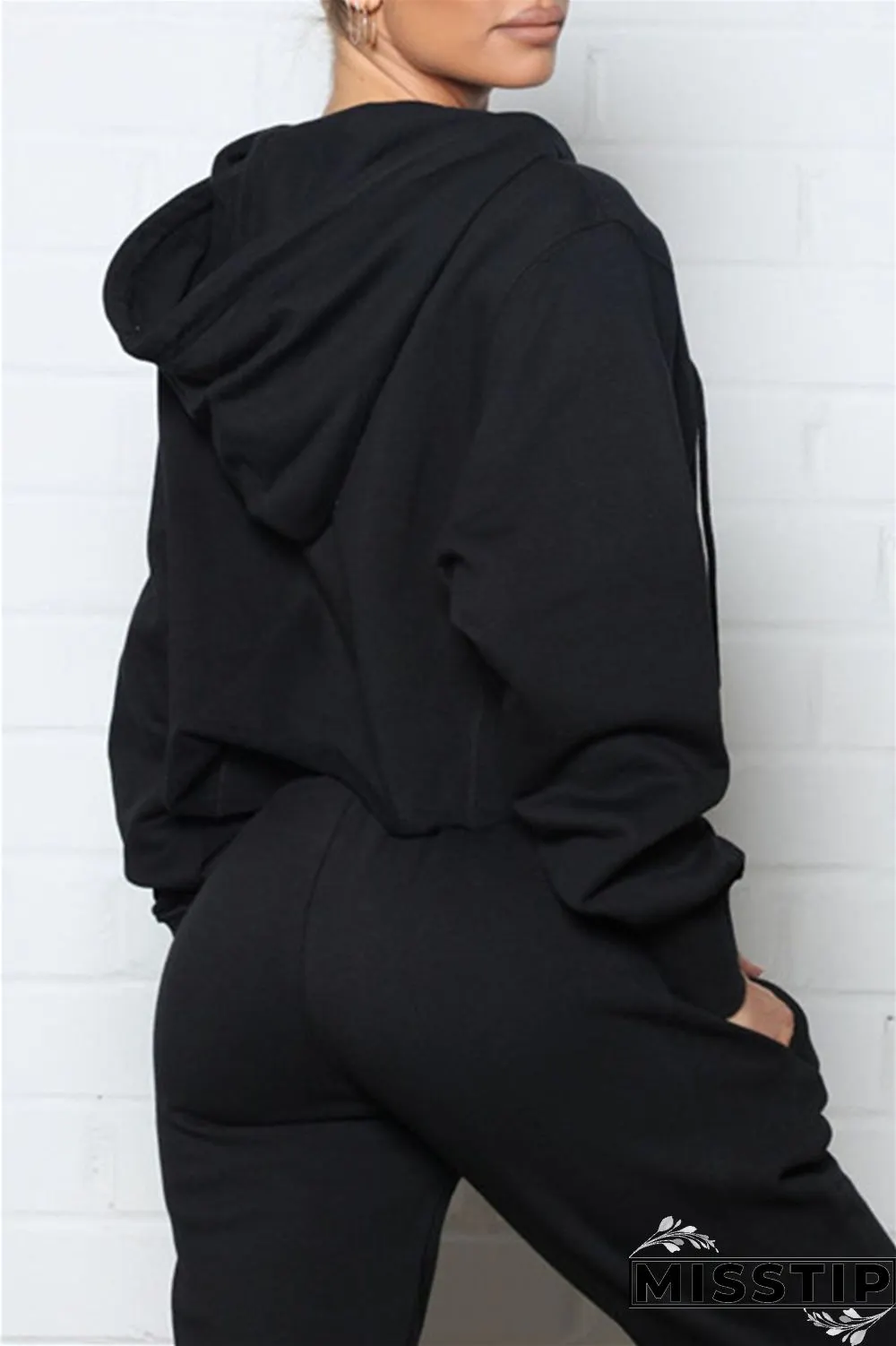 Grey Fashion Casual Solid Basic Hooded Collar Long Sleeve Two Pieces