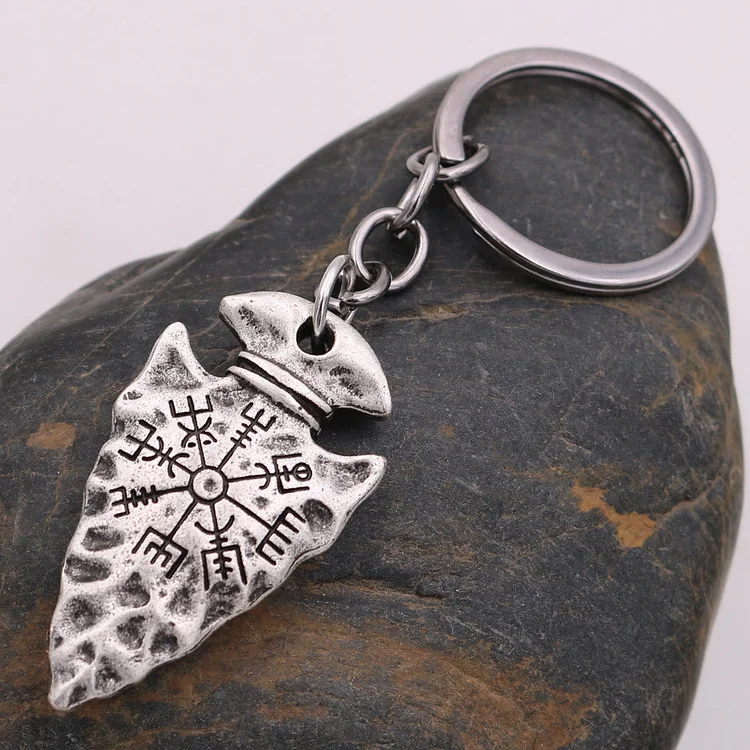 Coutureaura Vegvisir Compass Shield Keychain