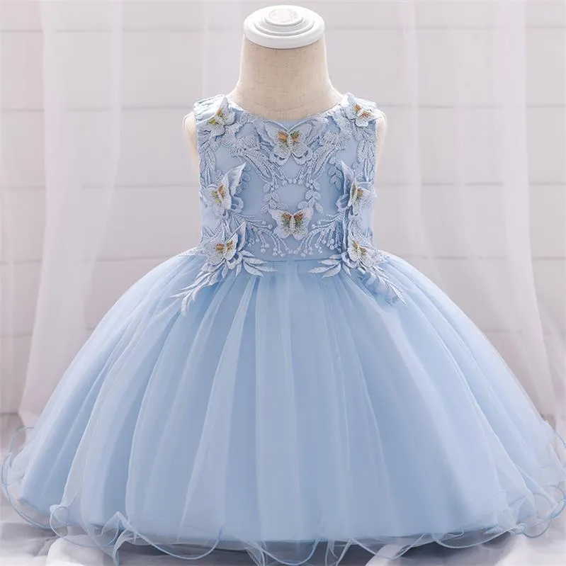 2021 Summer Newborn 1st Birthday Dress For Baby Girl Dress Butterfly Baptism Dress Wedding Princess Dresses Girl Party 1 2 Year