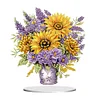 (US Only)2D Flat Flower DIY Desktop Diamond Art Kits Diamond Painting Desktop Decorations