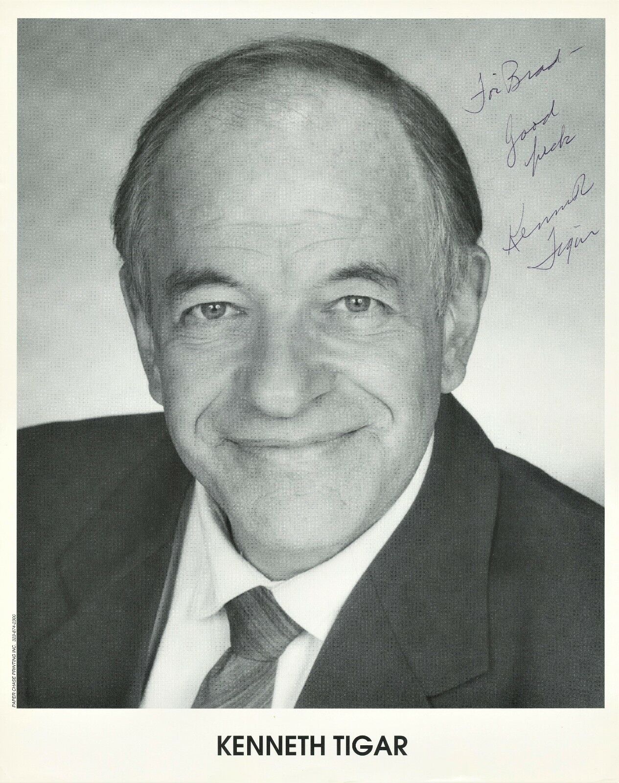 KENNETH TIGAR Signed Photo Poster painting - Lethal Weapon 2