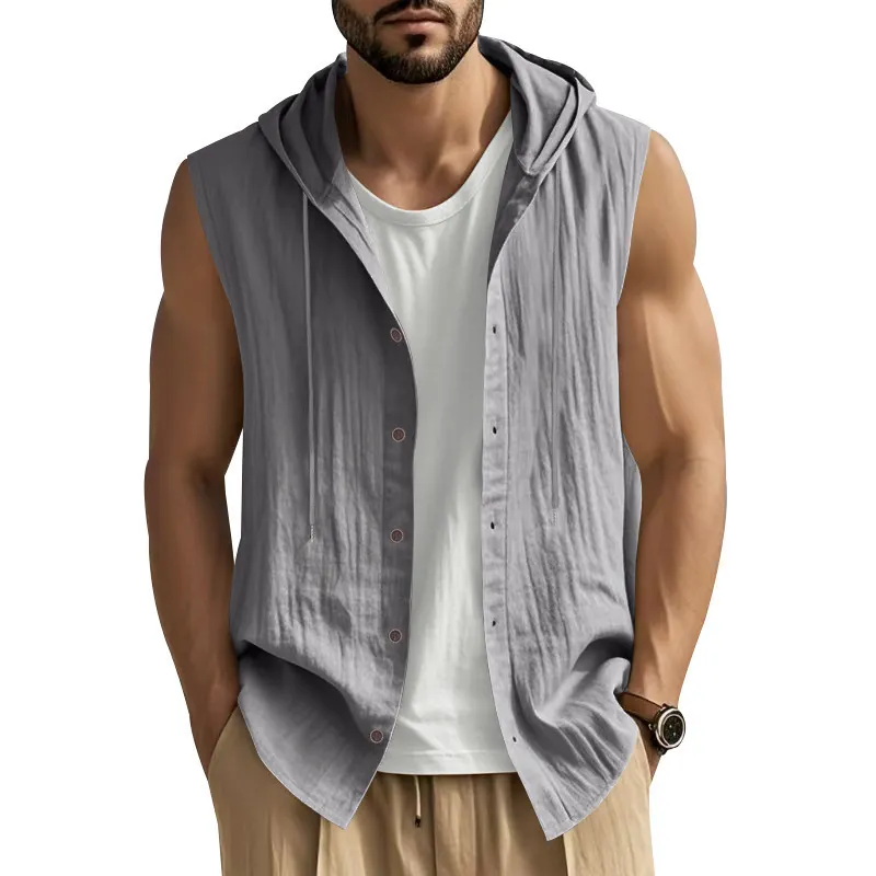 Men's Holiday Linen Shirt & Vest-INSPIREUSE
