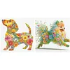 Flower Puppy Full 11CT 3 Strands DIY Stamped Embroidery Needlepoint Starter Kits 15.75x15.75inch Cross Stitch Art and Crafts Kits for Beginners Adults Home Decor