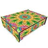 Wood Mandala Diamond Painting Jewelry Storage Box for Necklaces Earrings Rings
