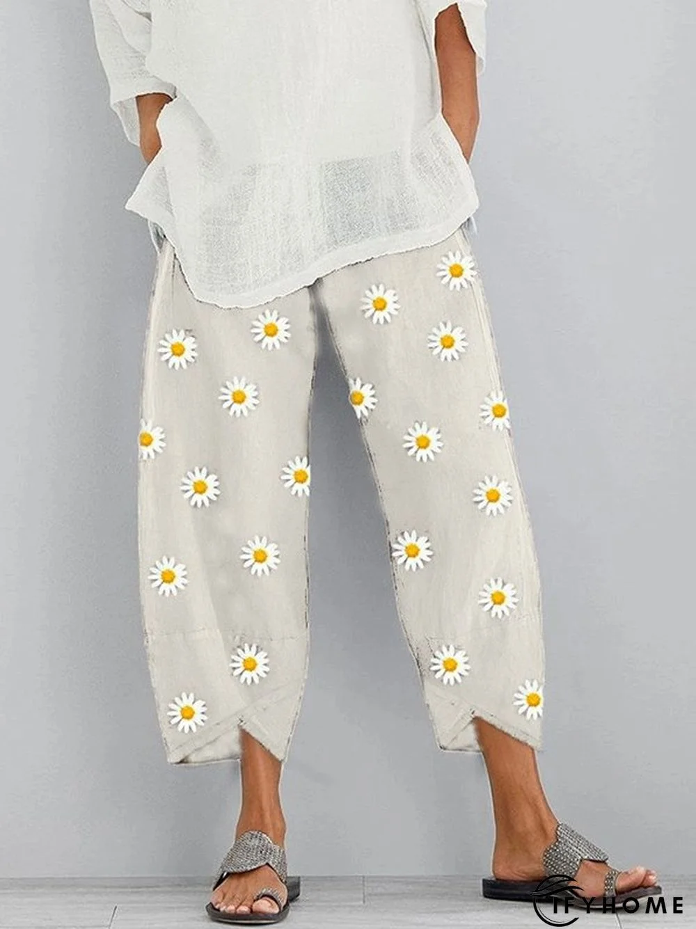 Floral-print Casual Pants | IFYHOME