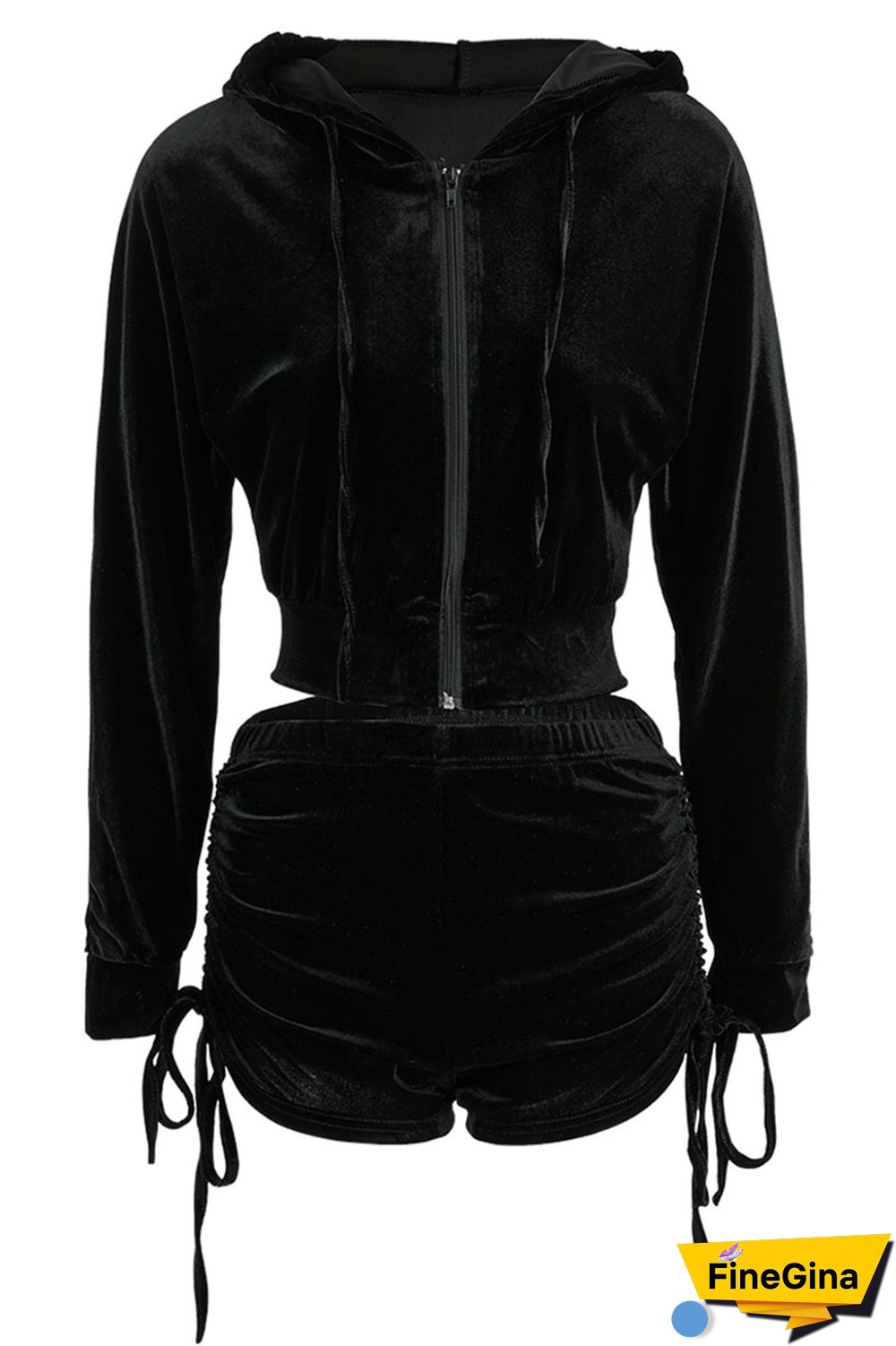 Blue Street Patchwork Solid Draped asymmetrical Straight Long Sleeve Two Pieces