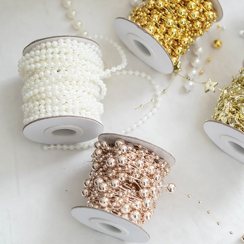Christmas gypsophila pearl festive decoration bead string DIY accessories