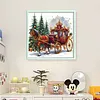Christmas Carriage-11CT Stamped Cross Stitch 40*40cm/15.75*15.75in