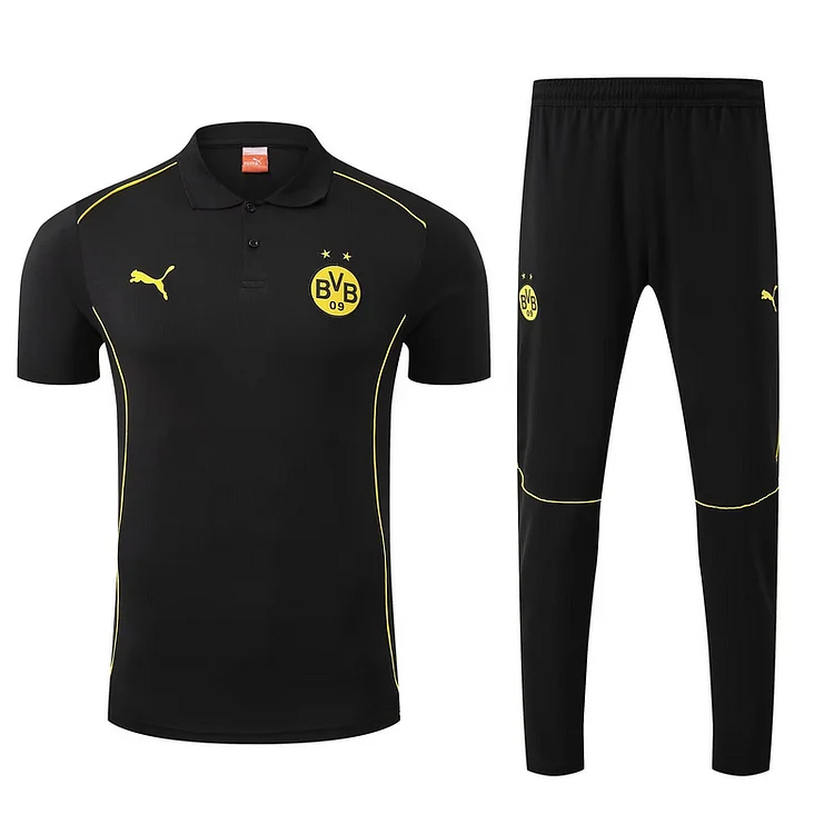25/26 Borussia Dortmund black training suit (short sleeves + long pants)