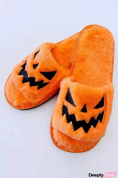 Halloween Fuzzy Slippers