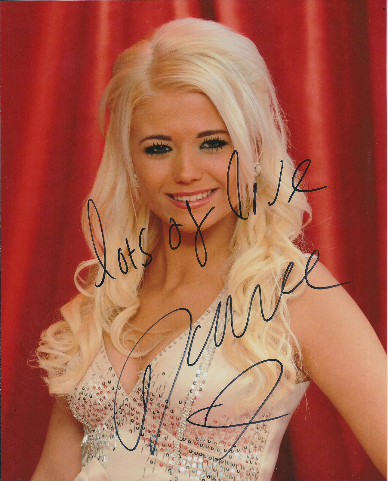 Danielle HAROLD SIGNED Autograph 10x8 Photo Poster painting AFTAL COA EASTENDERS Lola Pearce