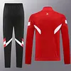 2024/2025 Bayern Munchen Long Zipped Jacket Training Suit Red Football Shirt 1:1 Thai Quality Set