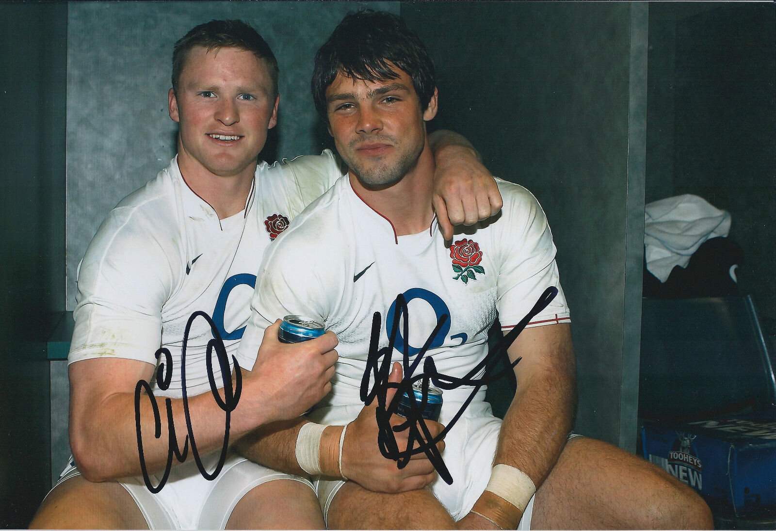 Ben FODEN Chris ASHTON Double Signed Autograph 12x8 Photo Poster painting AFTAL COA RUGBY