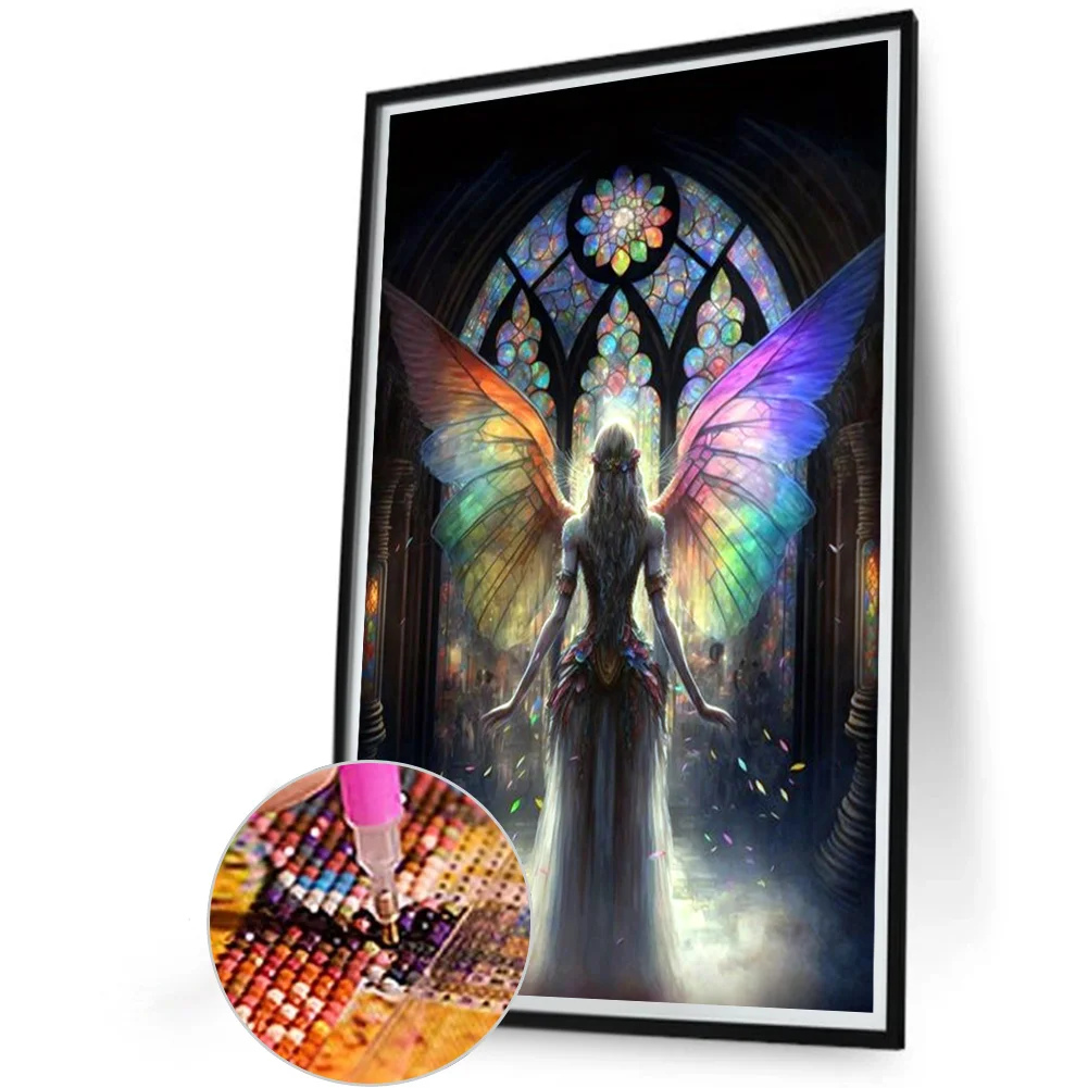 Partial AB Diamond Painting - Full Round Drill - Angel Girl(Canvas|45*65cm)