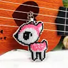 Deer Beaded Counted Cross Stitch Ornament Kit Cross Stitch Bead Keychain 