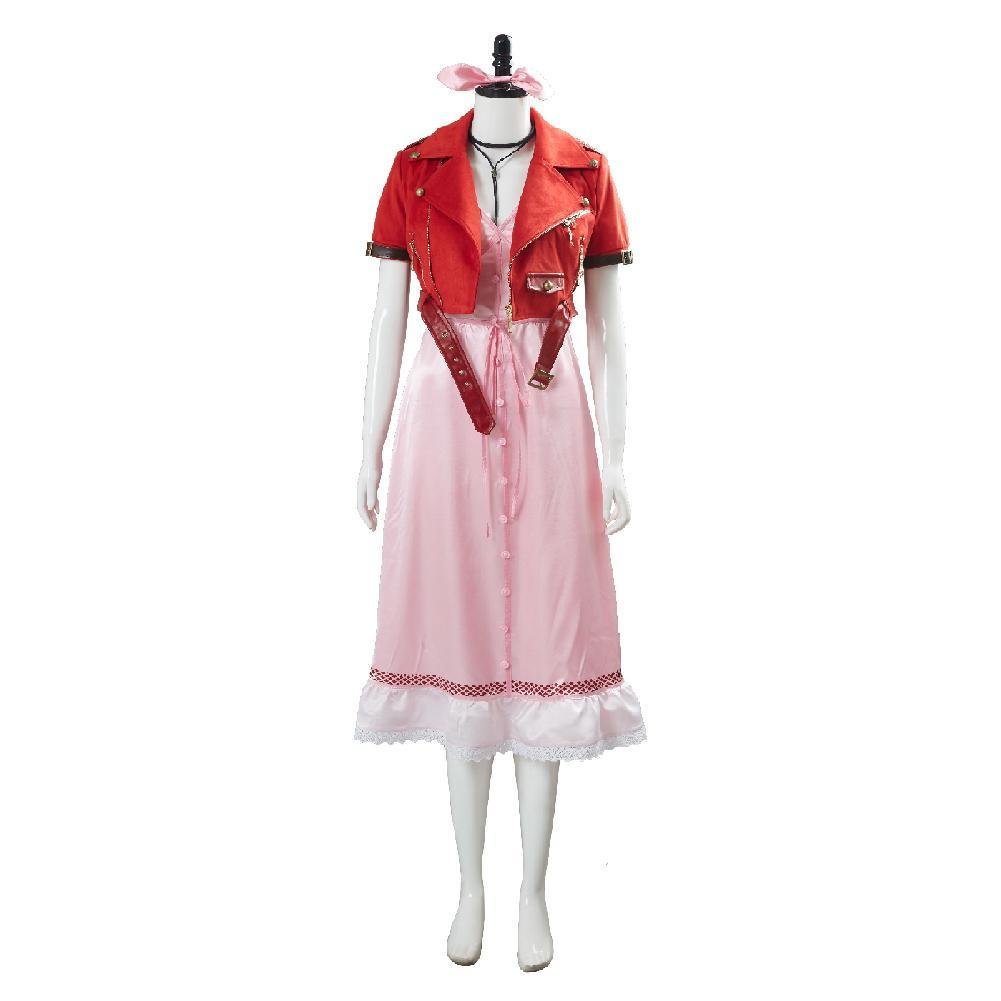 final fantasy vii  aerith aeris gainsborough pink dress outfit cosplay costume