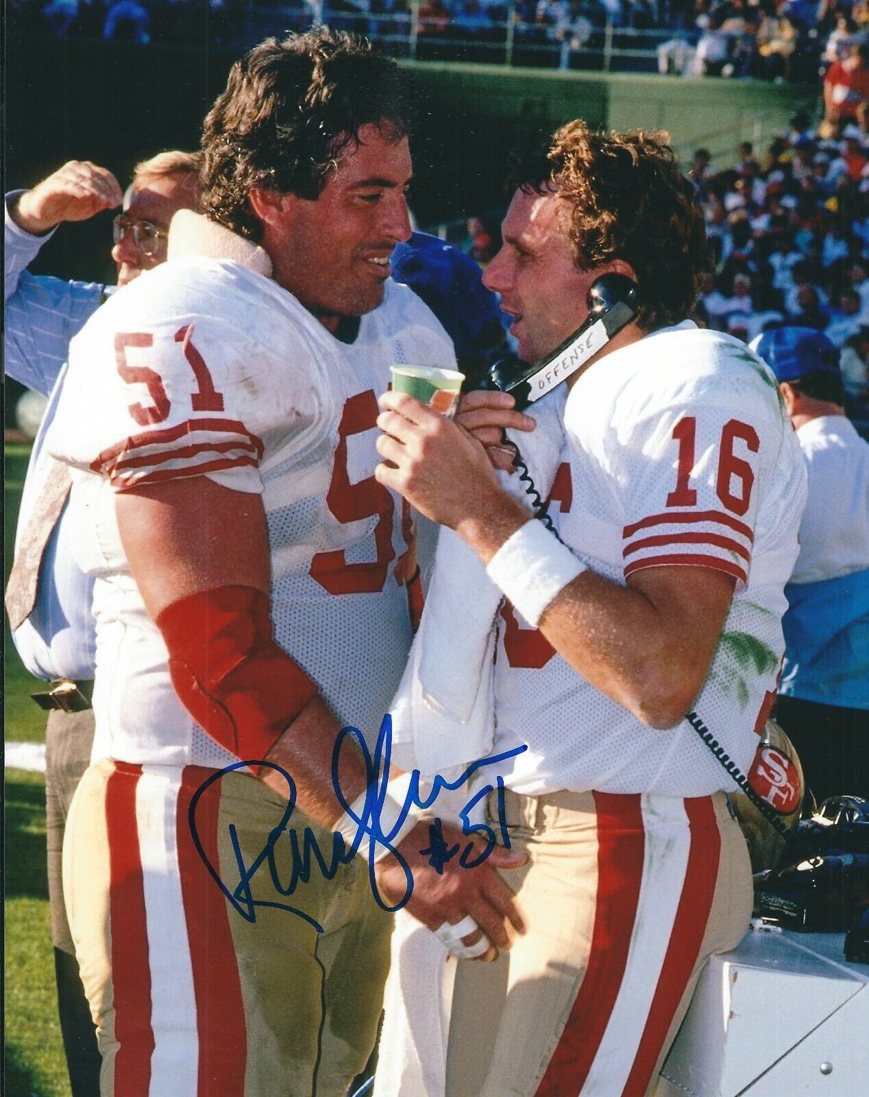 Autographed RANDY CROSS San Francisco 49ers 8x10 Photo Poster painting w/ COA