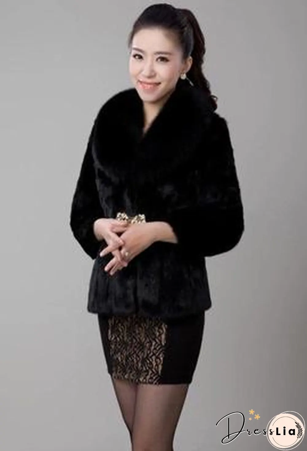 New Short Fur Coat Women Jacket Autumn Winter Imitation Rabbit Hair Short Korean Loose Thin Large Fur Collar Women Coat