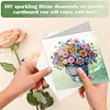 (US Local)6Pcs Flower Bucket DIY Diamond Painting Card for Holiday Party Favors for Kids Greeting Card Kit