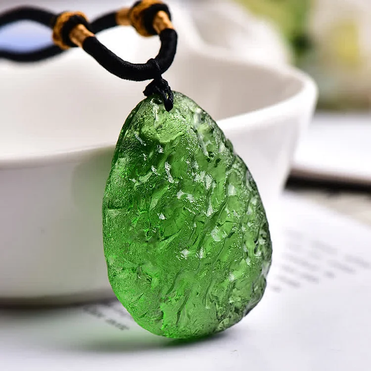 Moldavite Natural Healing Crystal Necklace