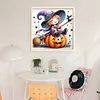 Halloween Witch And Pumpkin-11CT Stamped Cross Stitch 40*40cm/15.75*15.75in tapestrymarket