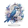  5D DIY Special Shape Diamond Painting Desk Ornament Flower Cage Birds Decor Kit