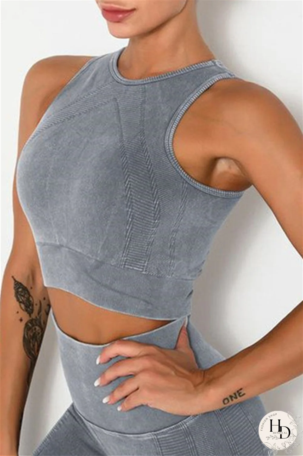 Grey Casual Sportswear Solid Vests