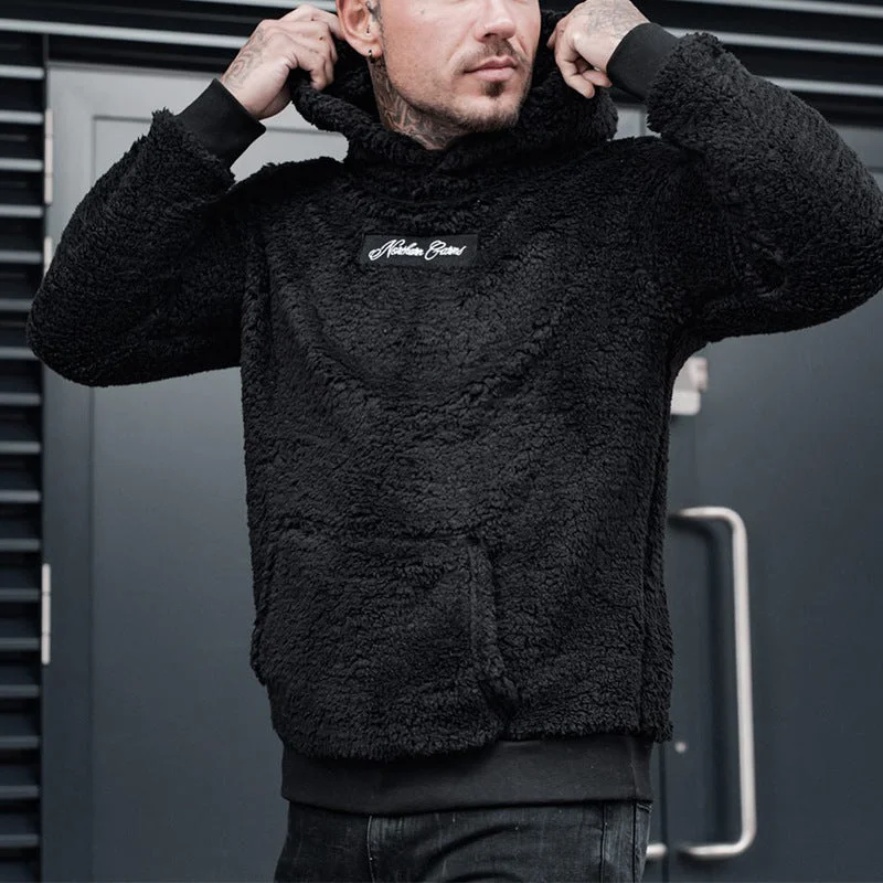 Sukestyle Fashion Hooded Men's Plush Sweater
