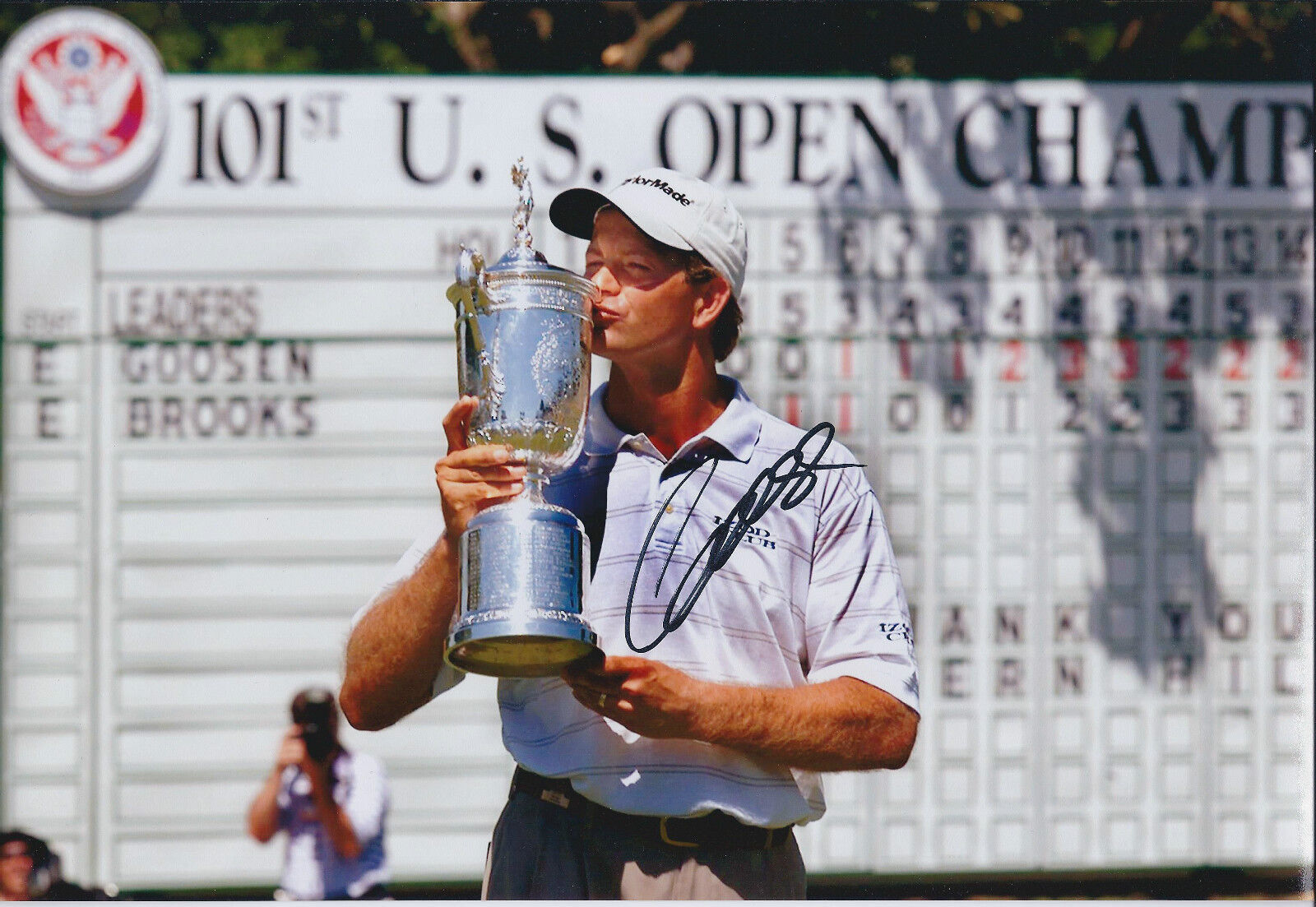 Retief GOOSEN SIGNED Autograph 12x8 Photo Poster painting AFTAL COA US PGA Open Winner GOLF