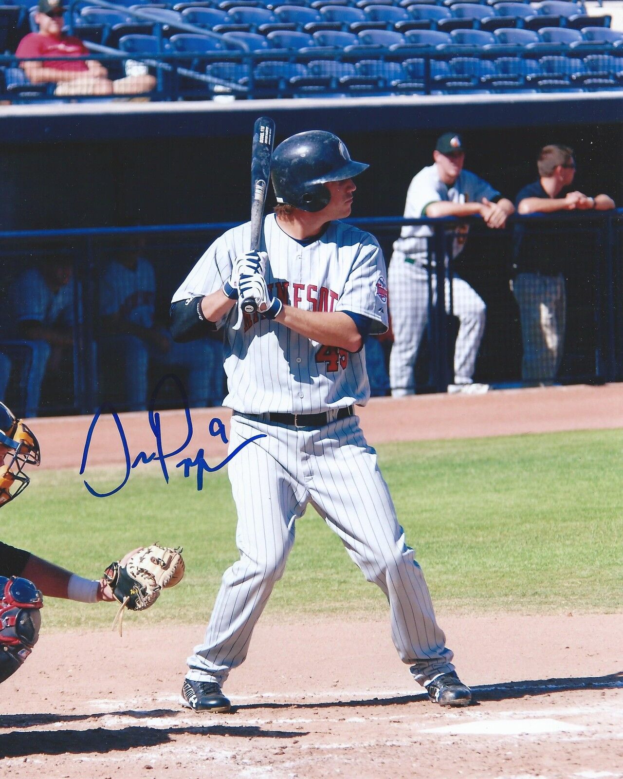 **GFA Minnesota Twins *TREVOR PLOUFFE* Signed 8x10 Photo Poster painting T1 COA**