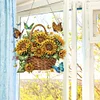 Diamond Painting Acrylic Sunflower Basket DIY Diamond Painting Hanging Pendant for Adults