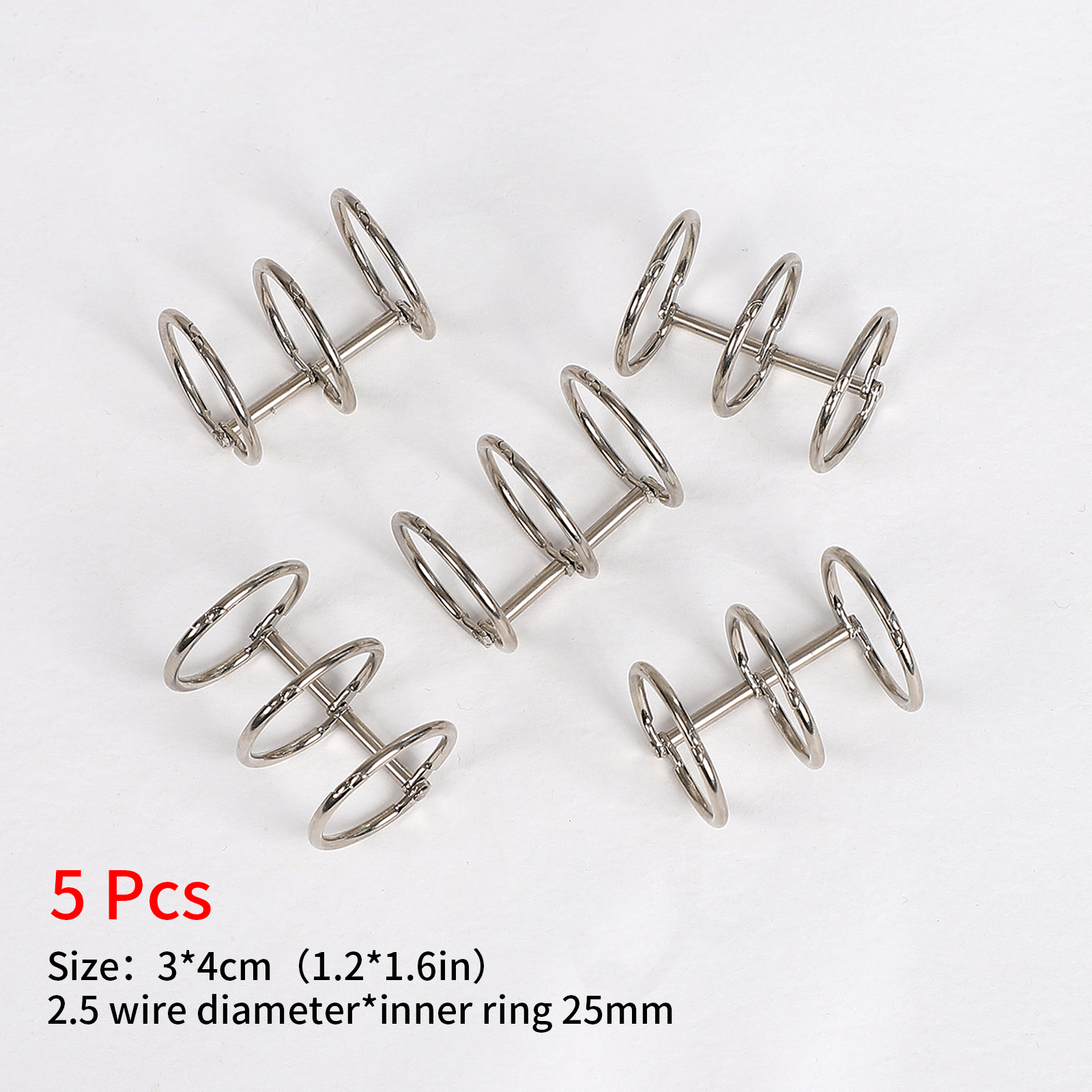 Loose Leaf Ring - 5 Pcs/set Multifunctional Desk Calendar Ornament Three-ring Binding 