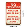 [Show]No Trespassing - Vintage Metal Signs - 20*30cm/30*40cm - Warning
