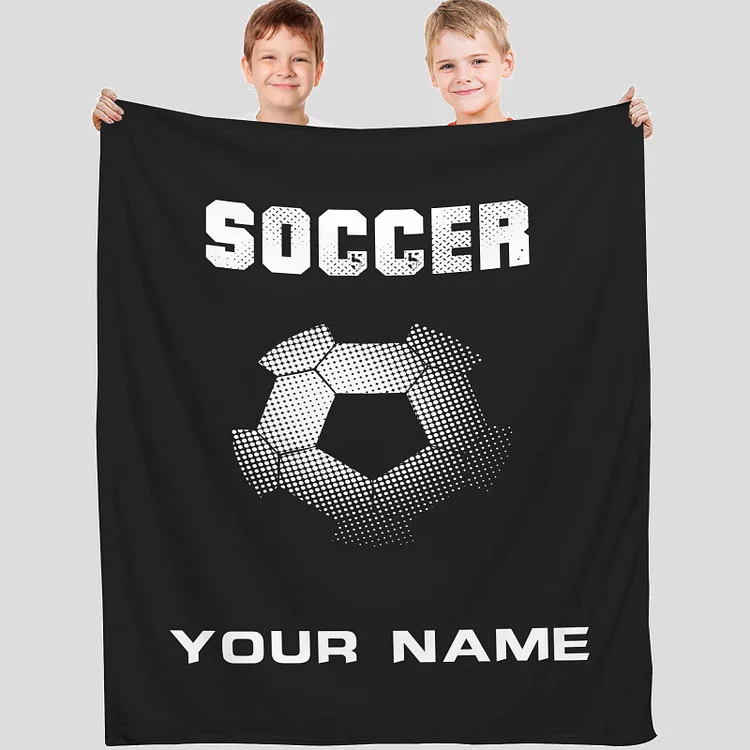 Personalized Soccer Blanket for Comfort & Unique| BKKid178