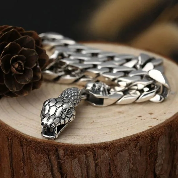 925 Sterling Silver Snake Chain Bracelet S Lock Closer- Jewels Artisan