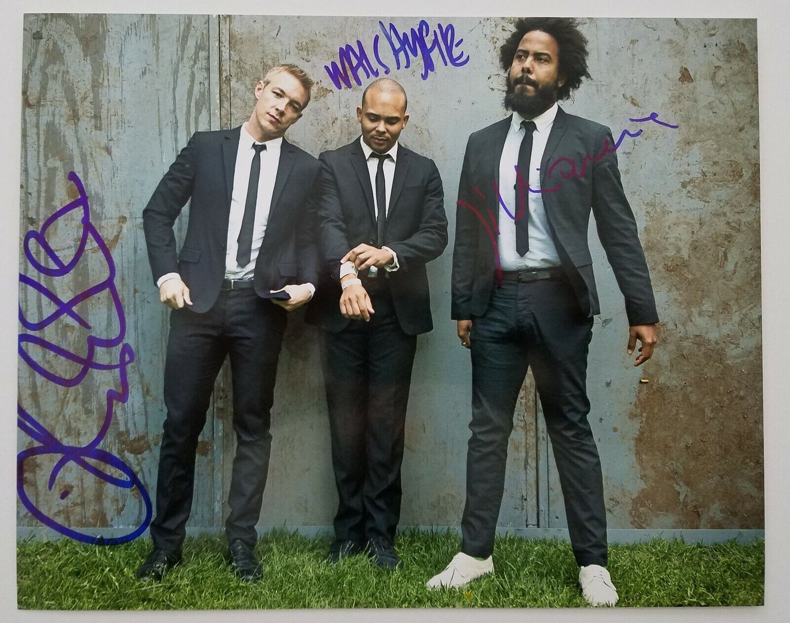 Major Lazer Signed 8x10 Photo Poster painting DJ EDM Producer Diplo Jillionaire Walshy Fire RAD