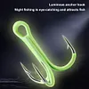 Fishing Treble Hook 5 Colors Triple Barbed Steel Fish Hook for Bait Lure Fishing