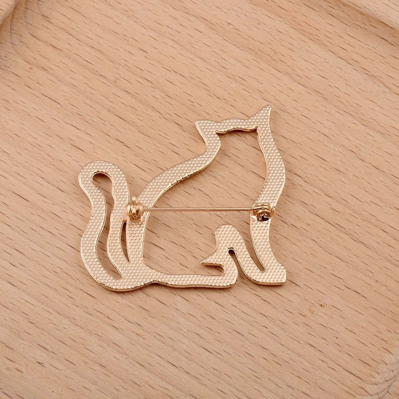 Sweet Pin Cat Alloy Plating Women’S Brooches