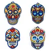 4pcs DIY Skull Full Drill Special Shaped Diamond Painting Keychains Gifts