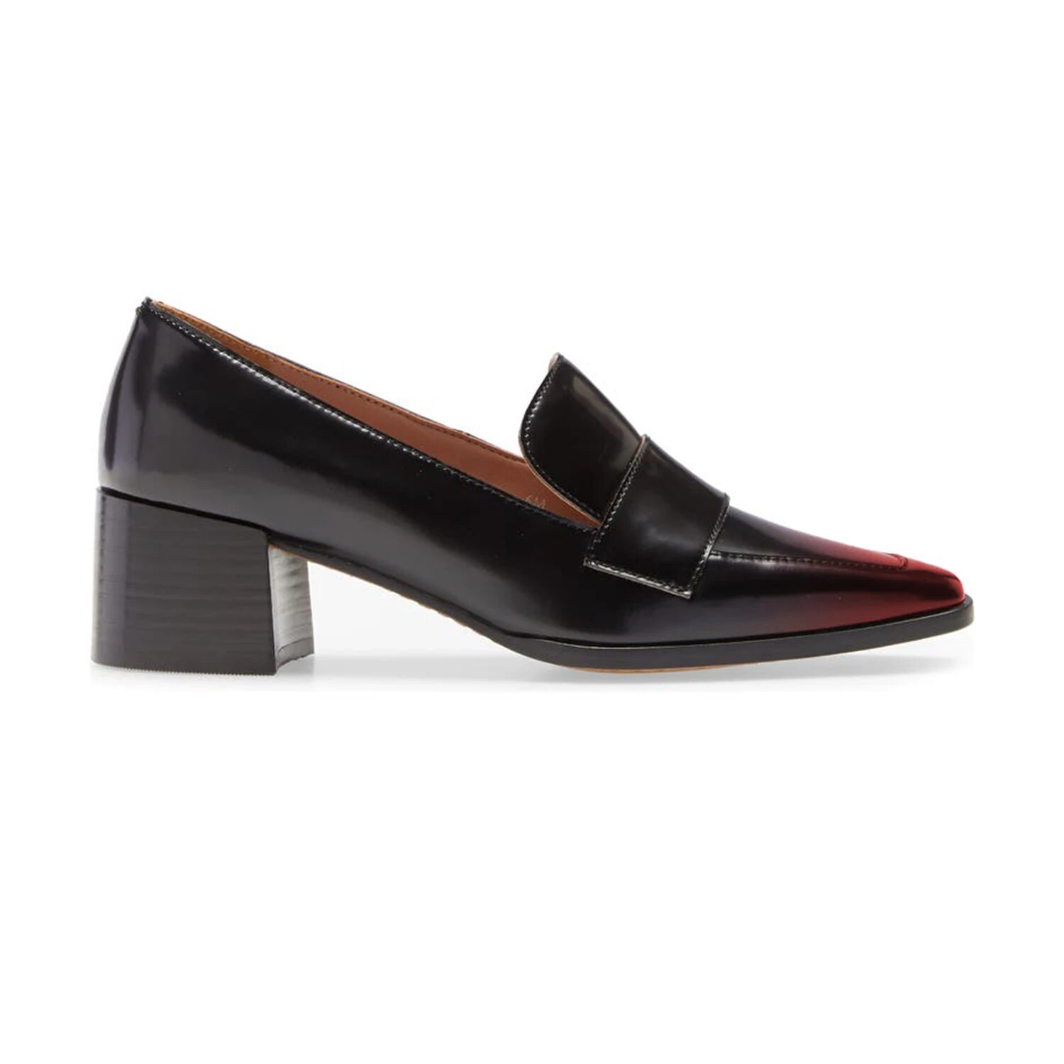 TAAFO Black Patent Leather Women's Pumps Classic Square Toe Loafers Ladies Office Dress Shoes Large Size 44 46