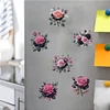 (US Only)6Pcs Acrylic Rose DIY Diamond Painting Magnets Kit for Art Crafts Gift