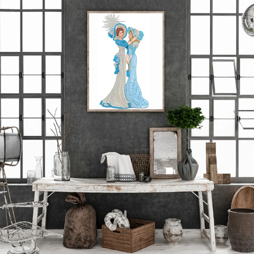 Diamond Painting - Partial Special Shaped Drill - Elegant Lady(30*40cm)