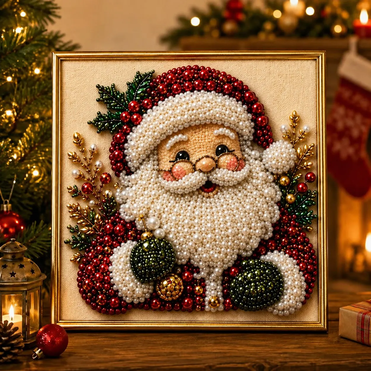 🎄 LAST DAY 49% OFF &ndash; Premium 3D Pearl Christmas Diamond Painting Art Kit 